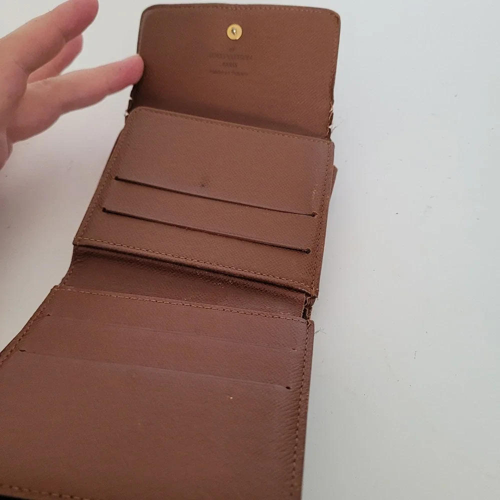 Louis Vuitton Monogram Portefeuille Elise Trifold Wallet Brown SP0051 Vintage